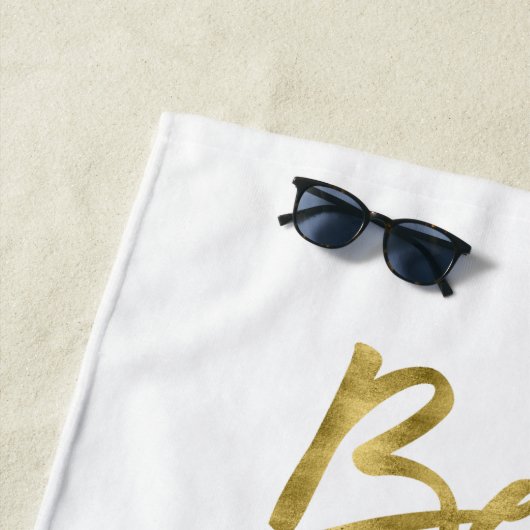 Faux Gold Beach Bride Avec Serviette Ring Beach (En situation)