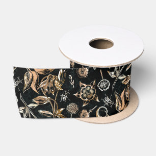 Faux Gold Beetles Flowers Leaves Cherry Fruits Lint