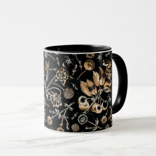 Faux Gold Beetles Flowers Leaves Cherry Fruits Mok