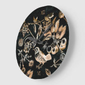 Faux Gold Bird Beetles Flowers Cherry Fruits   Grote Klok (Hoek)