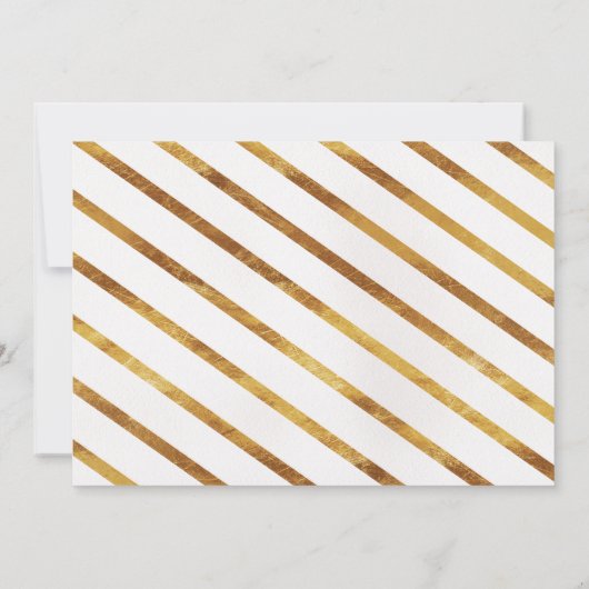 Faux Gold Black M. Onederful Invitation d'annivers (Dos)