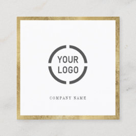 Faux Gold border douane bedrijf logo professional Vierkante Visitekaartje