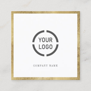 Faux Gold border douane bedrijf logo professional Vierkante Visitekaartje