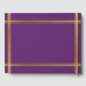 Faux Gold Border Funeral Memorial Livre d'or (Verso)