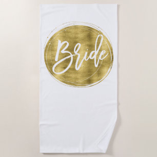 Faux Gold Bride Beach Towel Strandlaken