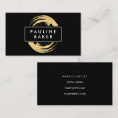 Faux Gold brossé avec Étiquette noir blanc (Devant / Derrière)