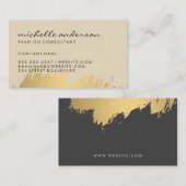 Faux Gold Brushed Beige / Grijs Visitekaartje (Voorkant / Achterkant)