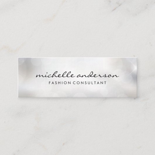 Faux Gold Brushed | Bokeh Mini Visitekaartje (Voorkant)