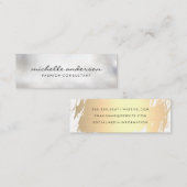 Faux Gold Brushed | Bokeh Mini Visitekaartje (Voorkant / Achterkant)