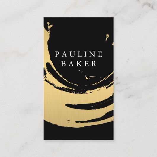 Faux Gold Brushed Visitekaartje (Voorkant)