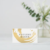 Faux Gold Brushed Visitekaartje (Staand voorkant)