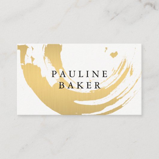 Faux Gold Brushed Visitekaartje (Voorkant)