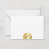 Faux Gold Calligraphy Monogram Elegant Sjabloon (Achterkant)