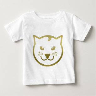 Faux Gold Cat Face - Aangepaste achtergrondkleur