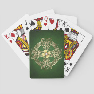 Faux Gold Celtic Cross-speelkaarten Pokerkaarten