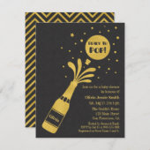 Faux Gold Champagne Klaar voor Pop Baby shower Kaart (Voorkant / Achterkant)