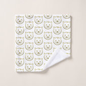 Faux Gold Chat Face - Couleur Arrière - plan perso (Gant de toilette)