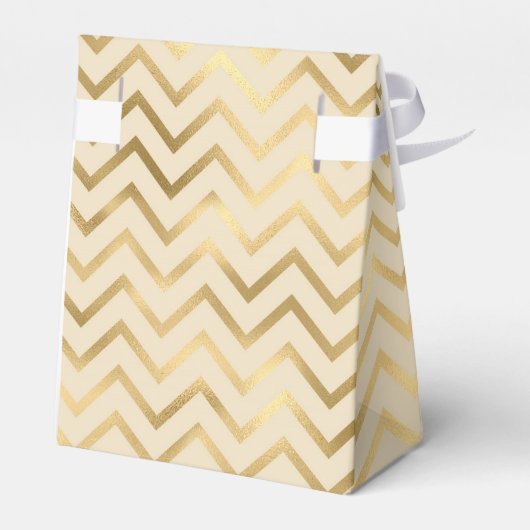 Faux Gold Chevron Patroon Bedankdoosjes (Achterkant)