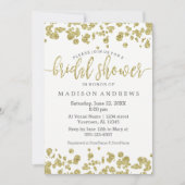 Faux Gold Confetti Bling Bridal Shower Invitation (Devant)