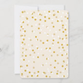 Faux Gold Confetti Bridal Shower Kaart (Achterkant)