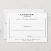 Faux Gold Confetti Dots Motif Carte cadeau moderne (Dos)