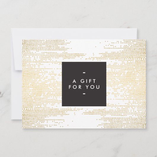 Faux Gold Confetti Dots Motif Carte cadeau moderne (Devant)