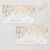 Faux Gold Confetti Dots Place Cartes (Devant / Derrière)