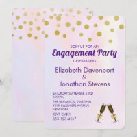 Faux Gold Confetti Engagement Party