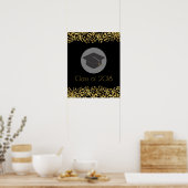 Faux Gold Confetti & Graduation Cap Class of 20xx Poster (Keuken)