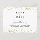 Faux Gold Confetti | Het Briefkaart Datum opslaan (Voorkant)