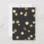Faux Gold Confetti Mariage Cartes RSVP (Dos)