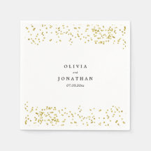 Faux Gold Confetti | Moderne huwelijksservetten