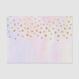 Faux Gold Confetti op Paarse Waterverf Tissuepapier