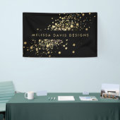 Faux Gold Confetti op zwarte banner (Beurs)