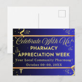 Faux Gold Confetti Pharmacie Appréciation Carte Po (Devant / Derrière)