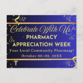 Faux Gold Confetti Pharmacie Appréciation Carte Po (Devant)