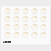 Faux Gold Confetti - Sticker op maat van Afstudere (Vel)