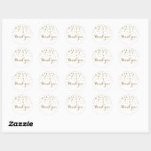 Faux Gold Confetti Stippen Dank u Ronde Sticker (Vel)