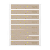 Faux Gold Confetti Stippen Omwikkelbaar Adreslabel (Vel)