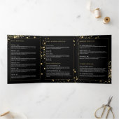 Faux Gold Confetti sur Black Brochure (Intérieur)