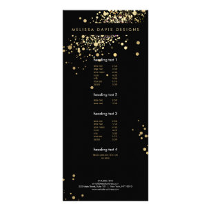 Faux Gold Confetti sur carte en rack moderne noir