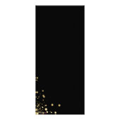 Faux Gold Confetti sur carte en rack moderne noir (Dos)