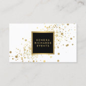 Faux Gold Confetti sur le Carte de visite blanc mo (Devant)