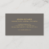 Faux Gold Confetti sur le Carte de visite gris mod (Dos)