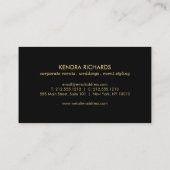 Faux Gold Confetti sur le Carte de visite Tan Mode (Dos)