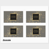 Faux Gold Confetti sur Stickers Gris Moderne (Feuille)