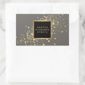 Faux Gold Confetti sur Stickers Gris Moderne (Sac)