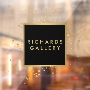 Faux Gold Confetti zwart/transparant Raamsticker