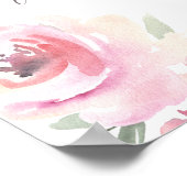 Faux Gold Cross en Flowers First Heilige Communie Poster (Hoek)