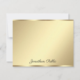Faux Gold Custom Handgeschreven Sjabloon Script